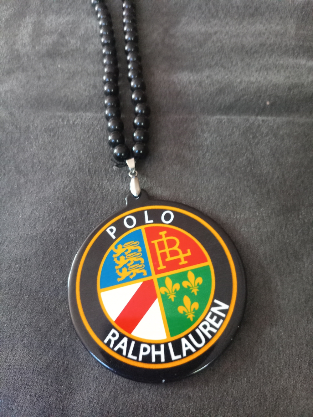 Polo Cookie Polo Ralph Lauren Crest Pendant Necklace - Vintage Lo Life Custom - Picture 2 of 2